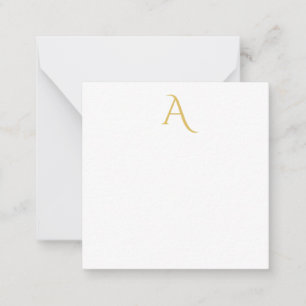 Carte De Correspondance Monogramme Initial de Couleur Or Professionnel Bla
