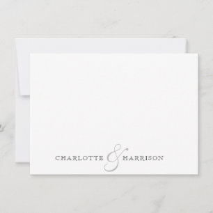Carte De Correspondance Monogramme Mariage de nom de couple