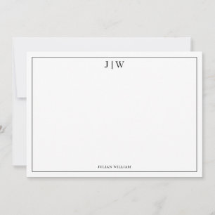 Carte De Correspondance Monogramme minimal
