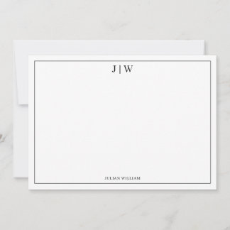 Carte De Correspondance Monogramme minimal