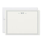 Monogramme minimal bleu marine et ivoire à deux fr