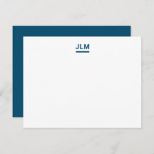 Monogramme minimaliste Gras Marine Bleu Typographi