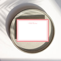 Monogramme minimaliste rose deux bordures