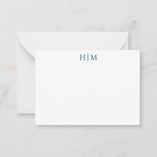 Carte De Correspondance Monogramme minimaliste simple