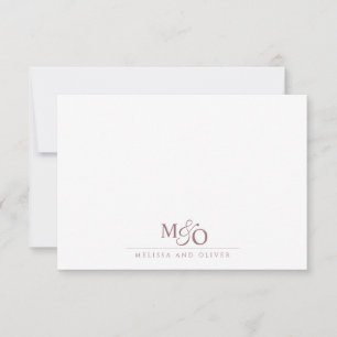 Carte De Correspondance Monogramme Mocha Ampersand Brown