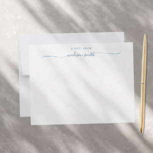 Carte De Correspondance Monogramme moderne Élégant Script Calligraphie Nom