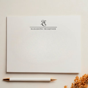 Carte De Correspondance Monogramme moderne et élégant
