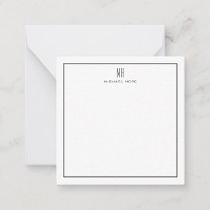 Carte De Correspondance Monogramme moderne Initiales Professional Plain Si