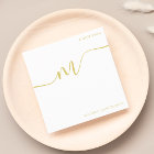 Monogramme moderne Script Calligraphie Or Nom