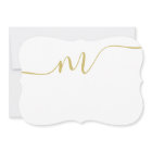 Monogramme moderne Script Calligraphie Or Nom