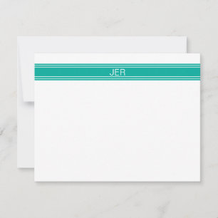 Carte De Correspondance Monogramme personnalisé avec initiales du nom sarc
