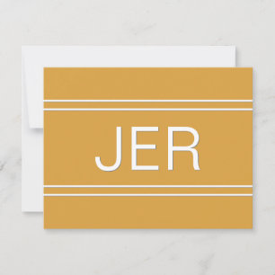 Carte De Correspondance Monogramme personnalisé moderne simple initial Jau