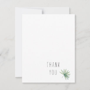Carte De Correspondance Monogramme simple Merci vierge tropicale