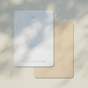 Carte De Correspondance Monogramme subtil moderne avec initiale et nom