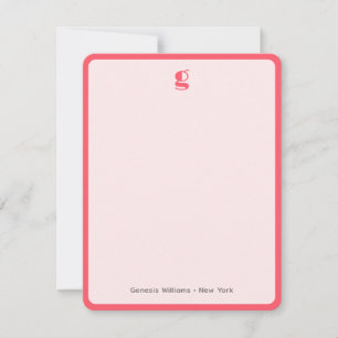 Carte De Correspondance Monogramme tendance Watermelon Nom Super Note du c