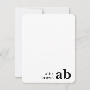 Carte De Correspondance Monogramme Vintage   Conception de typographie min