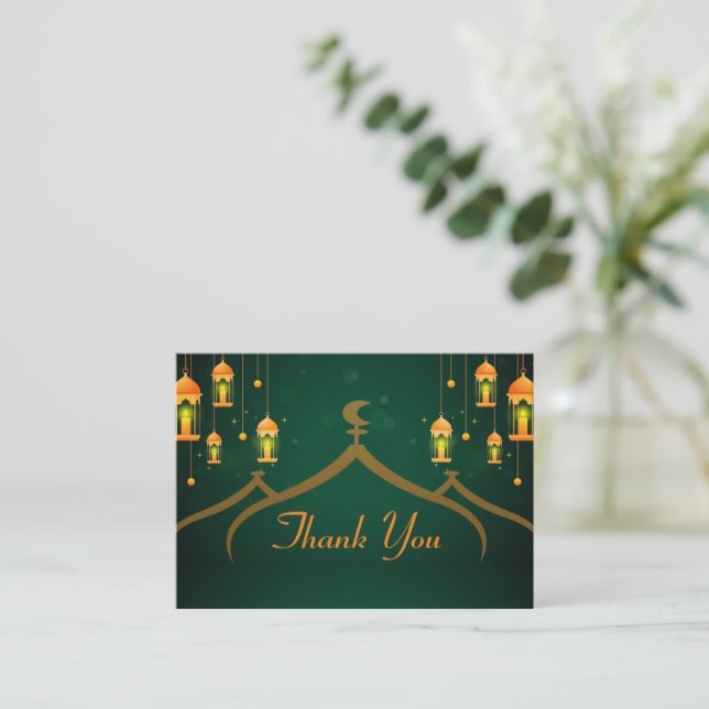 Carte De Correspondance Mosquée islamique Merci (Debout devant)
