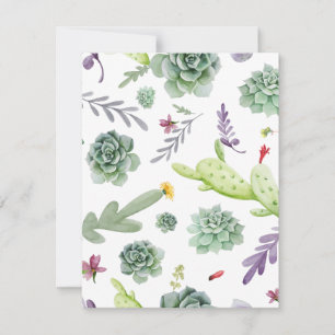 Carte De Correspondance Motif Cactus