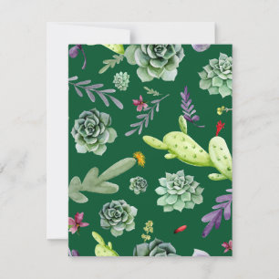 Carte De Correspondance Motif Cactus 3