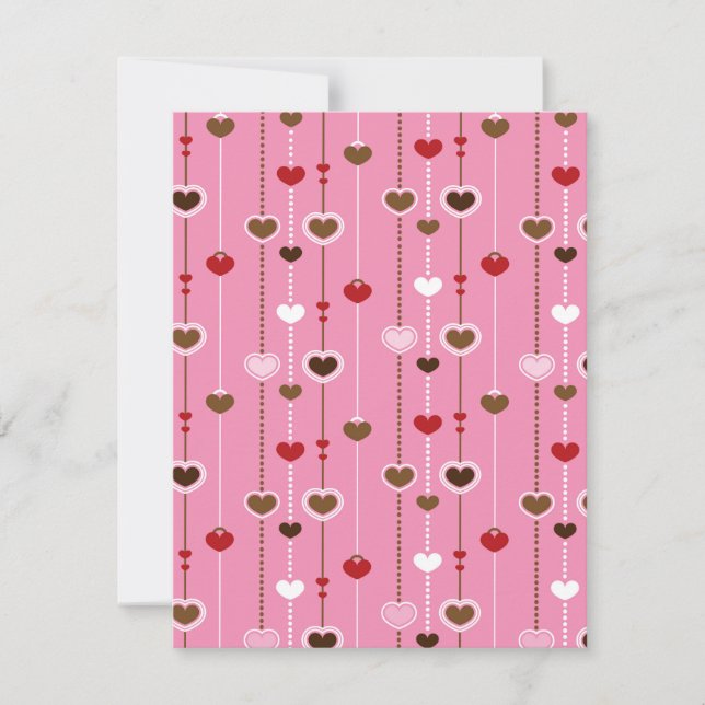 Carte De Correspondance Motif coeurs 27 (Devant)