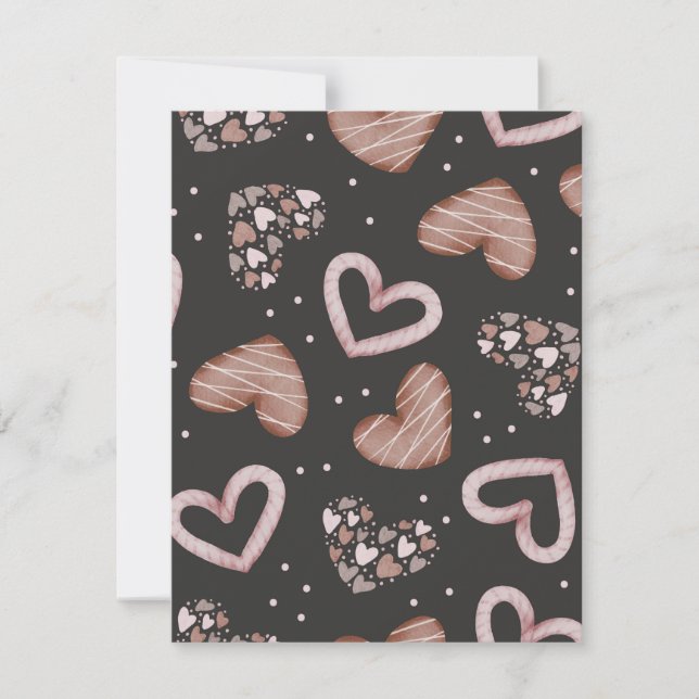 Carte De Correspondance Motif coeurs 35 (Devant)