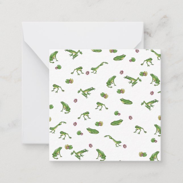 Carte De Correspondance Motif de grenouille verte (Devant)