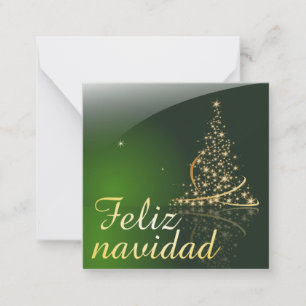 Carte De Correspondance Motif de Noël vert avec arbre de Noël. V2.0