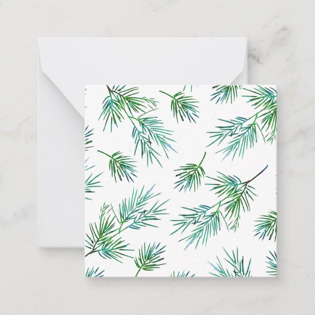 Carte De Correspondance motif de soie 'Pine Branches' (Devant)