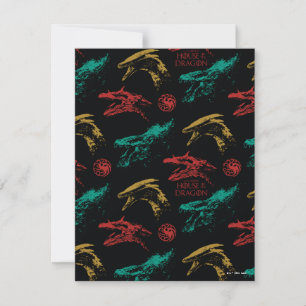 Carte De Correspondance Motif en chef Dragon