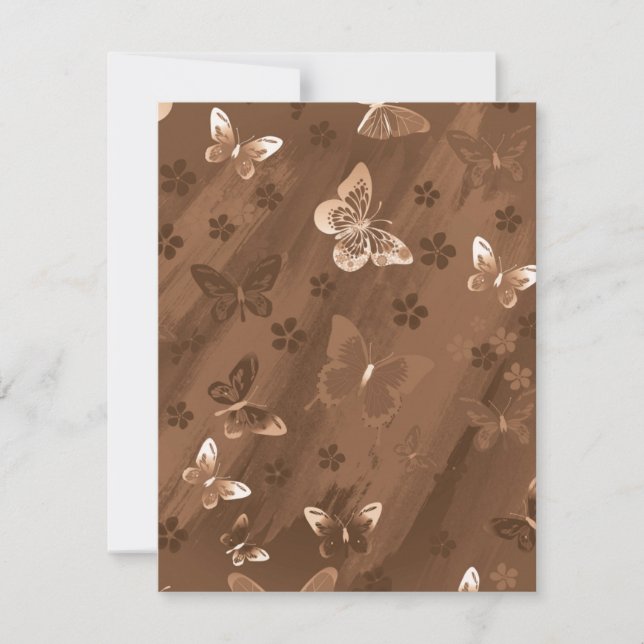 Carte De Correspondance Motif papillon 15 (Devant)