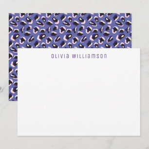 Carte De Correspondance Motif Poster de animal violet