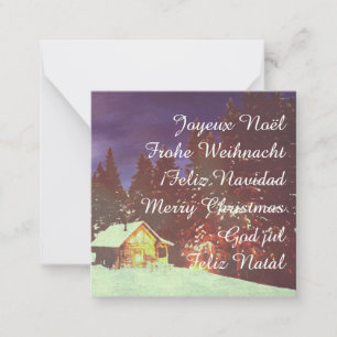 Carte De Correspondance Motif pour la féerie hivernale de Noël