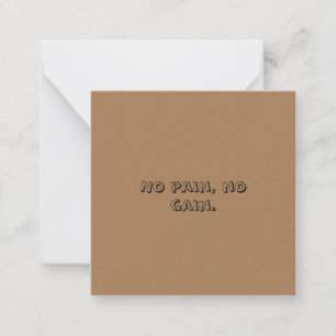 Carte De Correspondance Motivation pour salle de sport Texte personnalisé 