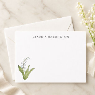 Carte De Correspondance Muguet floral printanier illustré à la main