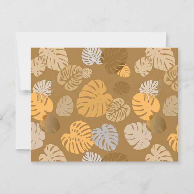 Carte De Correspondance Multicolor Feuilles tropicaux 6 (Devant)
