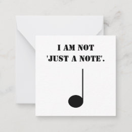 Carte De Correspondance Musique drôle sur le thème Pas juste une