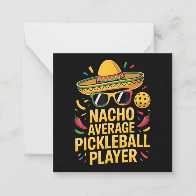 Carte De Correspondance Nacho Average Pickleball Player (Devant)