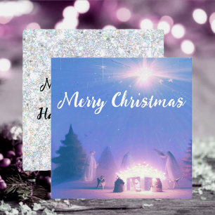 Carte De Correspondance Nativité Joyeux Noël & une Bonne Année!