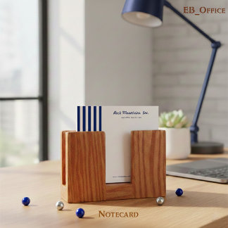 Carte De Correspondance Navy Blue White Stripes Boutique Professional 