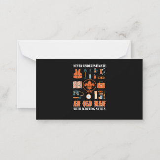 Carte De Correspondance Ne Sous-Estimez Jamais Un Vieux Homme Avec Compéte