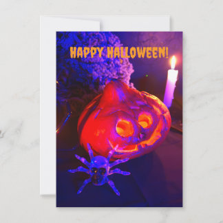 Carte De Correspondance Neon Halloween pumpkins