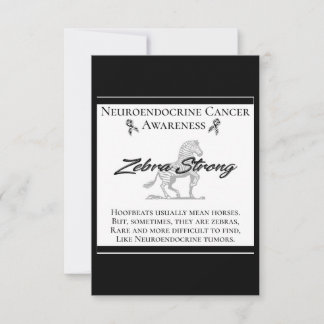 Carte De Correspondance Neuroendocrine Cancer Sensibilisation Zebra Fort