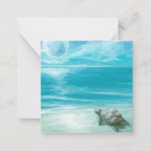 Nidification de la tortue de mer de l'aquarelle