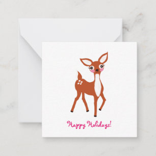 Carte De Correspondance Noël à la belle Deer Mini