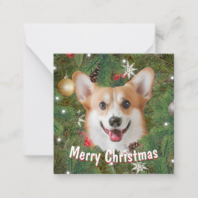 Carte De Correspondance Noël Corgi (Devant)