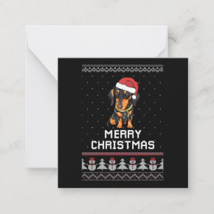 Carte De Correspondance Noël Dachshund