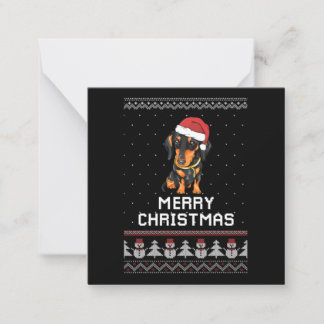 Carte De Correspondance Noël Dachshund