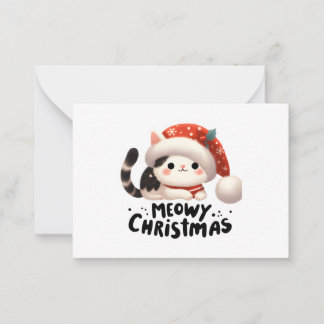 Carte De Correspondance Noël Meowy