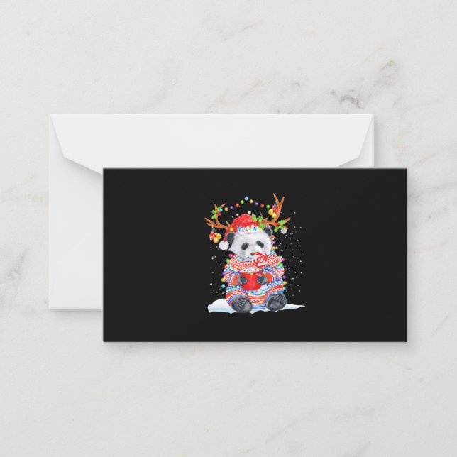 Carte De Correspondance Noël Panda (Devant)