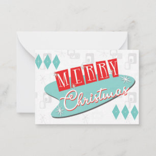 Carte De Correspondance Noël rétro atomique
